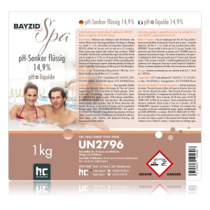 Bayzid Spa pH-Minus Flüssig, 6x1kg, zur pH-Wert Senkung im Pool.