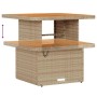 vidaXL Gartenmöbel: Beiges 9-teiliges Sofa-Set aus Poly Rattan mit Tisch.