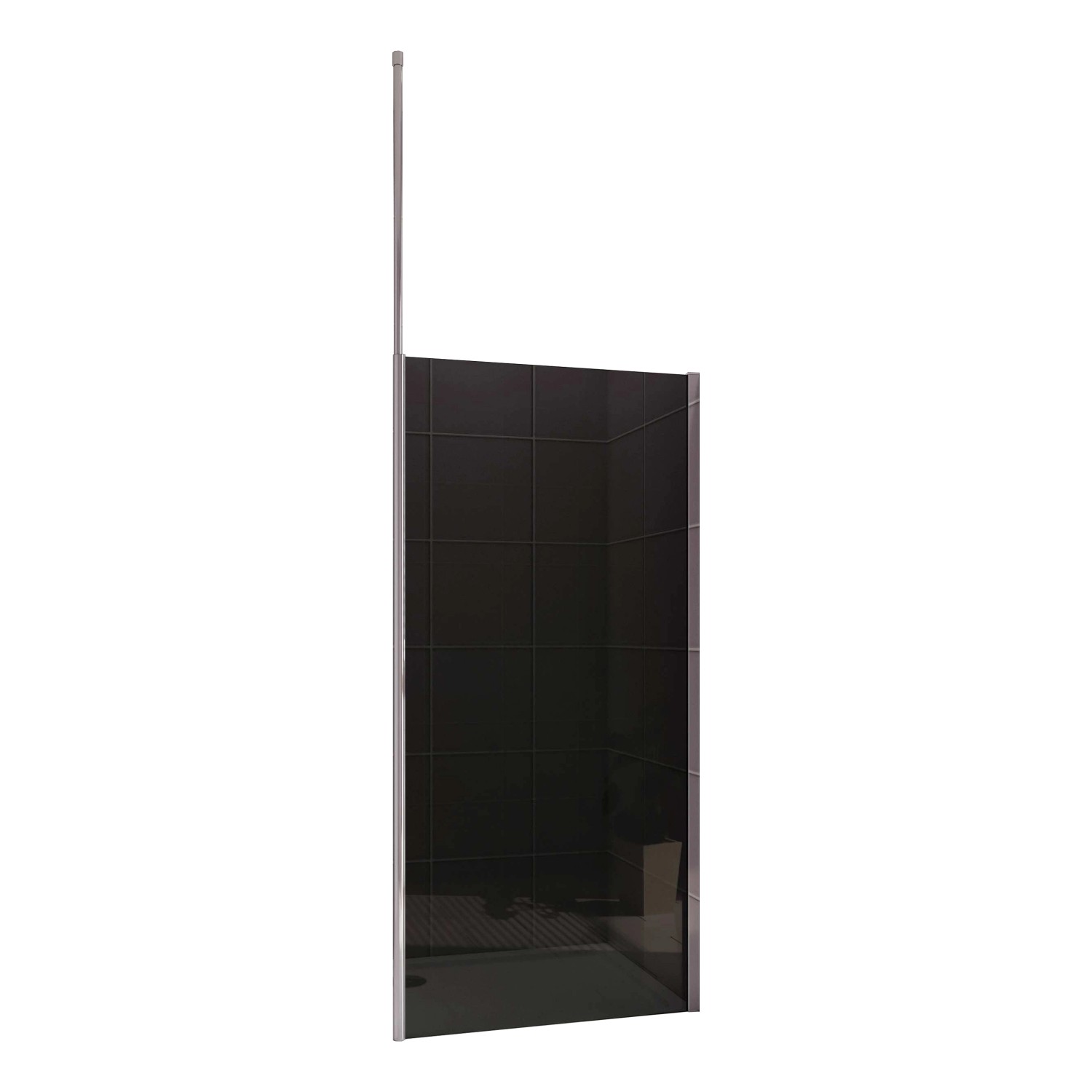 Duschparadies 90x200cm Duschwand mit Glasschutzfolie 8mm NANO-ESG Walk In D günstig online kaufen