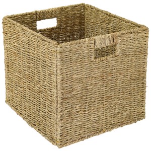 HMF 37040 Aufbewahrungskorb Korb Geflochten Seegras Kallax 32 x 34 x 32 cm