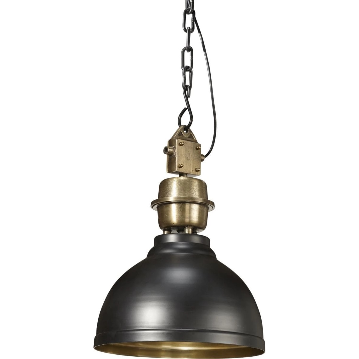 PR Home Manchester Industrie Pendelleuchte Schwarz Gold 35cm E27