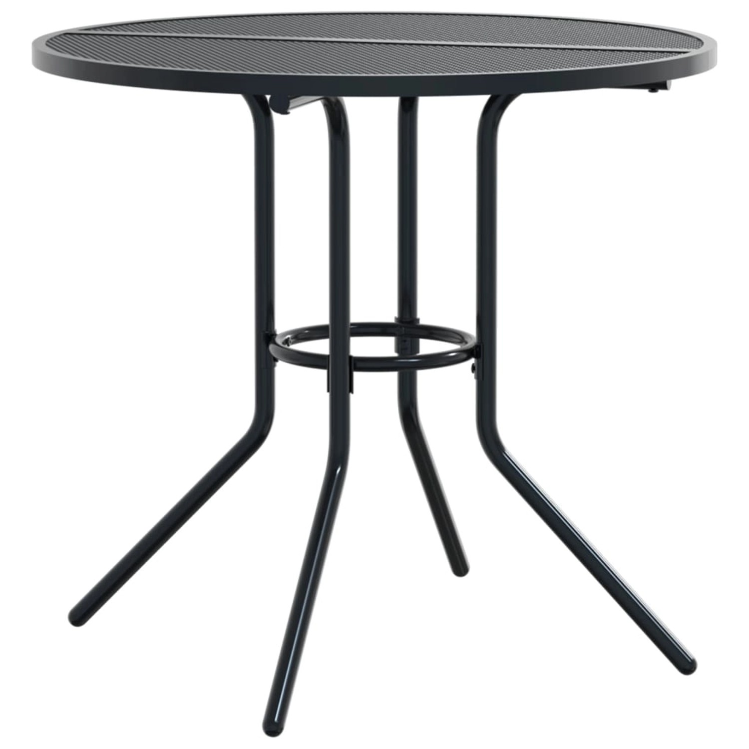 vidaXL Terrassentisch Rund Anthrazit Pulverbeschichteter Stahl 4009263 günstig online kaufen