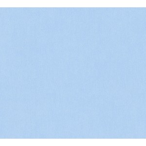 Blaue Vliestapete Uni für Kinderzimmer, schlicht und FSC®-zertifiziert.
