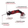 Einhell Akku-Universalsäge TE-AP 18/13 Li-Solo: Kompakte Säbelsäge in Rot/Schwarz für flexible Einsätze.