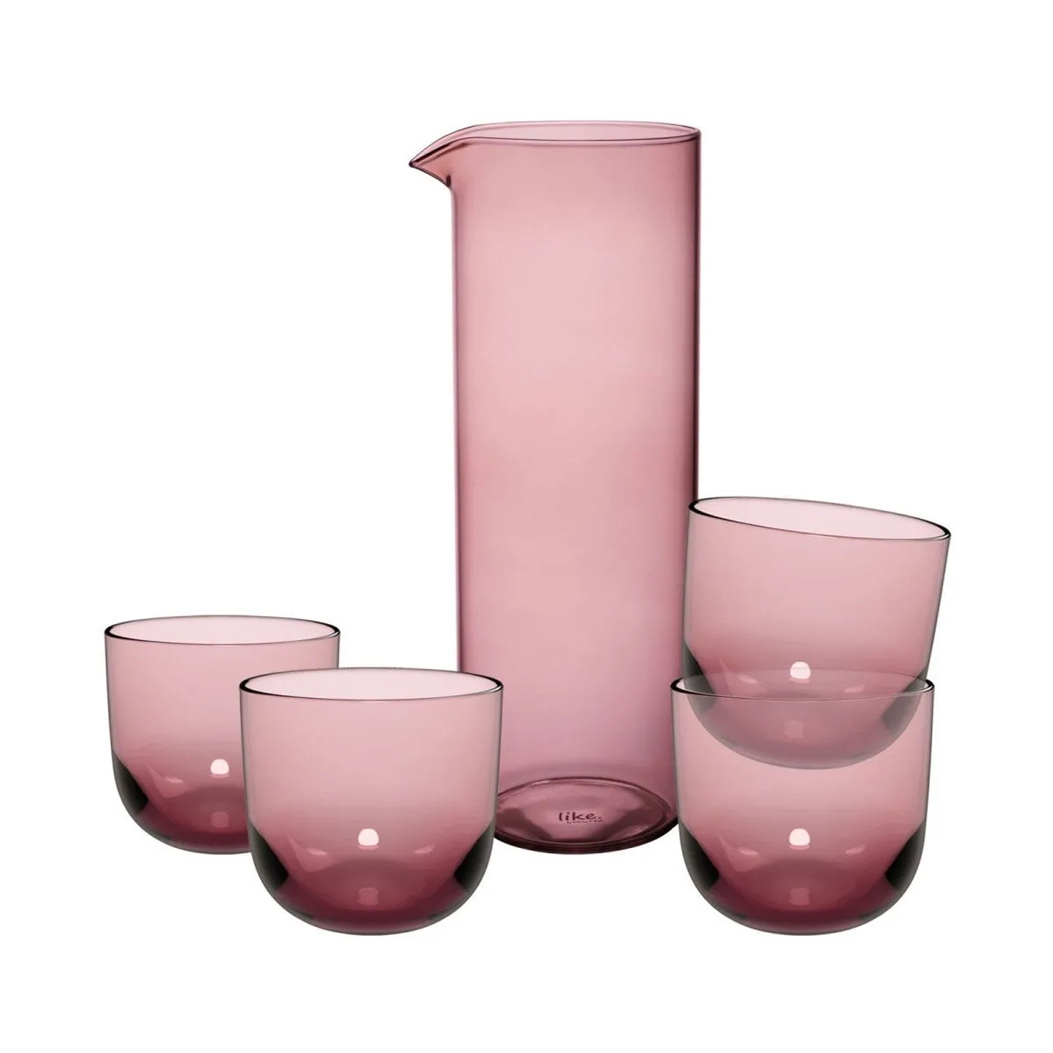 like. by Villeroy & Boch Like Glass Trinkgläser mit Karaffe 5-teilig Grape