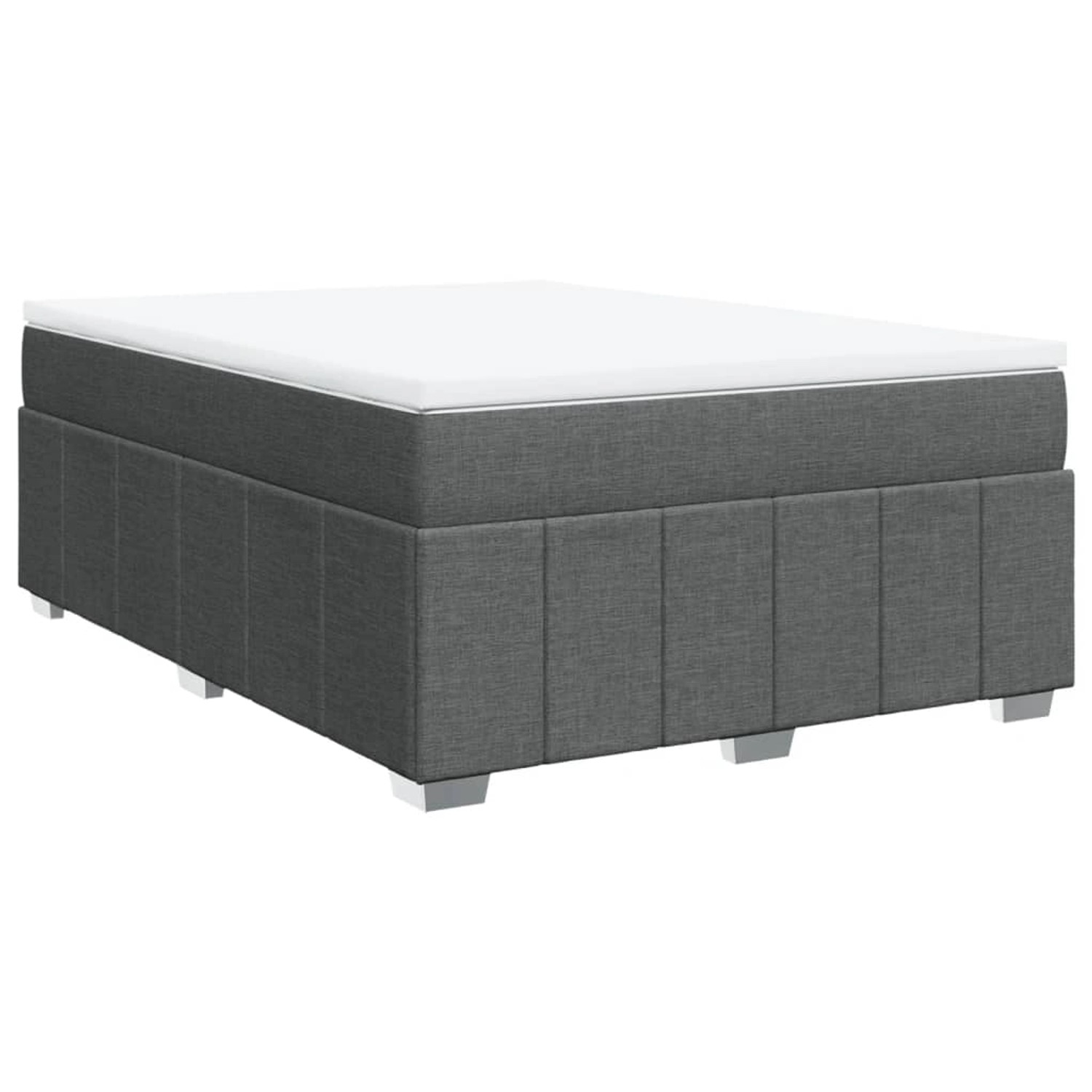 vidaXL Boxspringbett mit Matratze Dunkelgrau 140x190 cm Stoff 3285471 günstig online kaufen