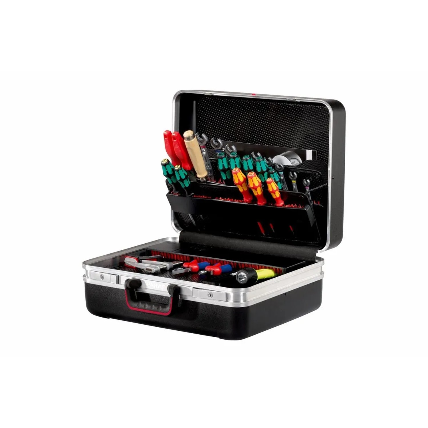 Offener PARAT CLASSIC KingSize CP-7 Werkzeugkoffer mit Werkzeugen.