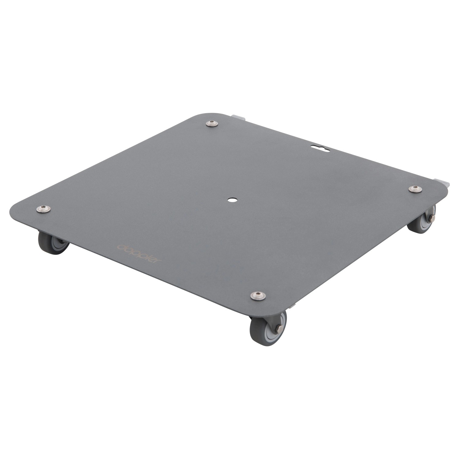 Doppler Fahrgestell Vario für Granitsockel, 42x42 cm, anthrazit, mit Rollen für Schirmständer.