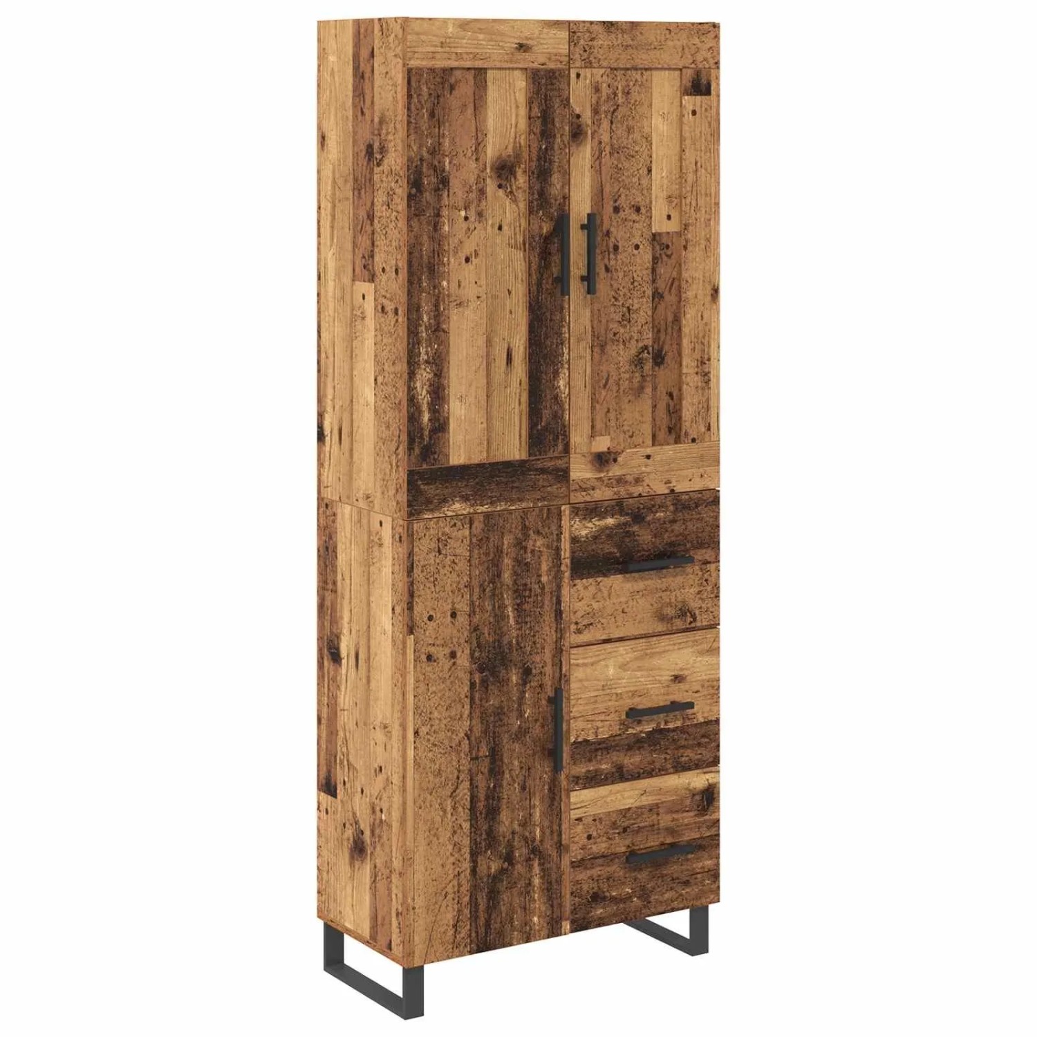 vidaXL Highboard Altholz 69,5 x 34 x 180 cm Holzwerkstoff 3415828 günstig online kaufen