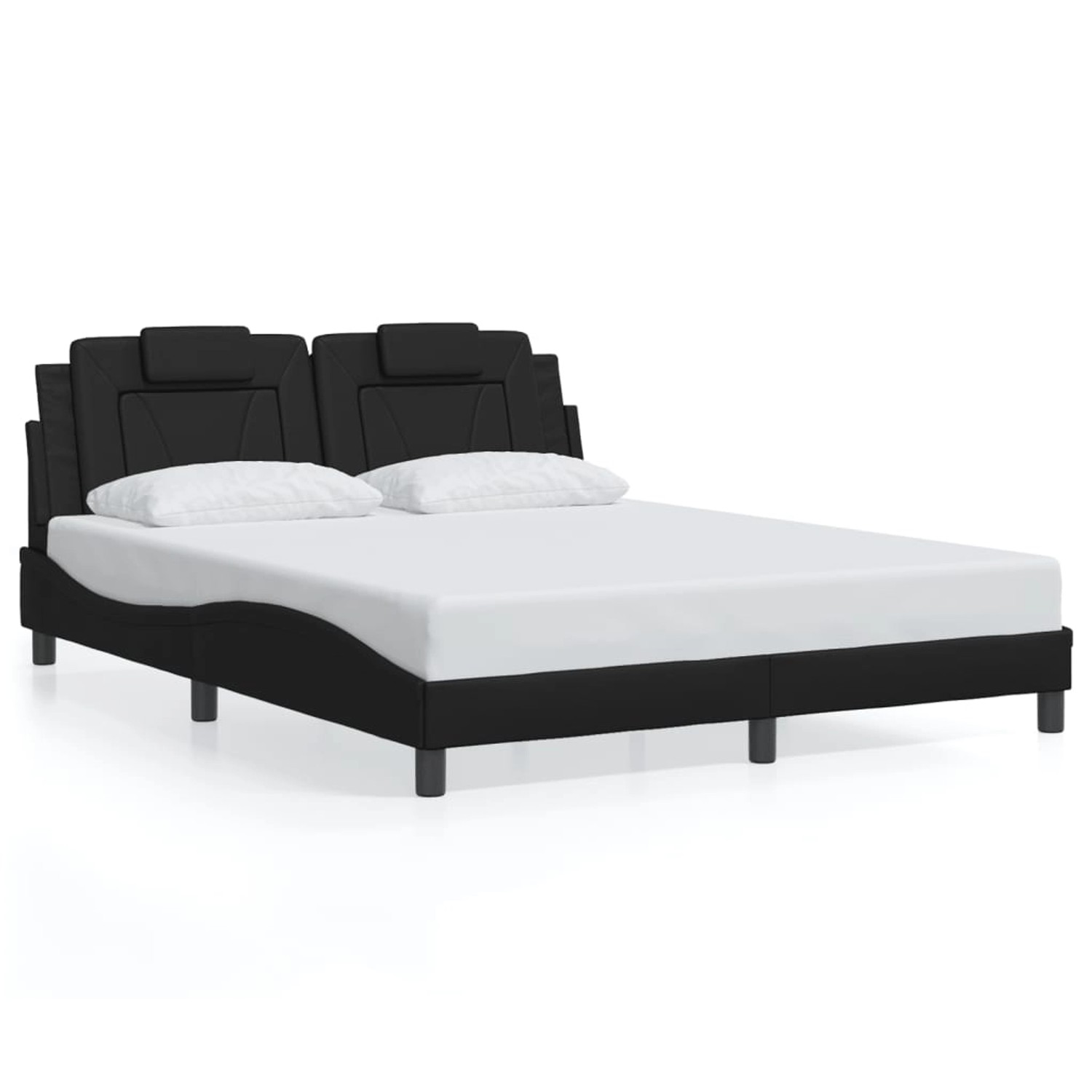 vidaXL Bettgestell Viana ohne Matratze Schwarz 160x200 cm Kunstleder 320810 günstig online kaufen