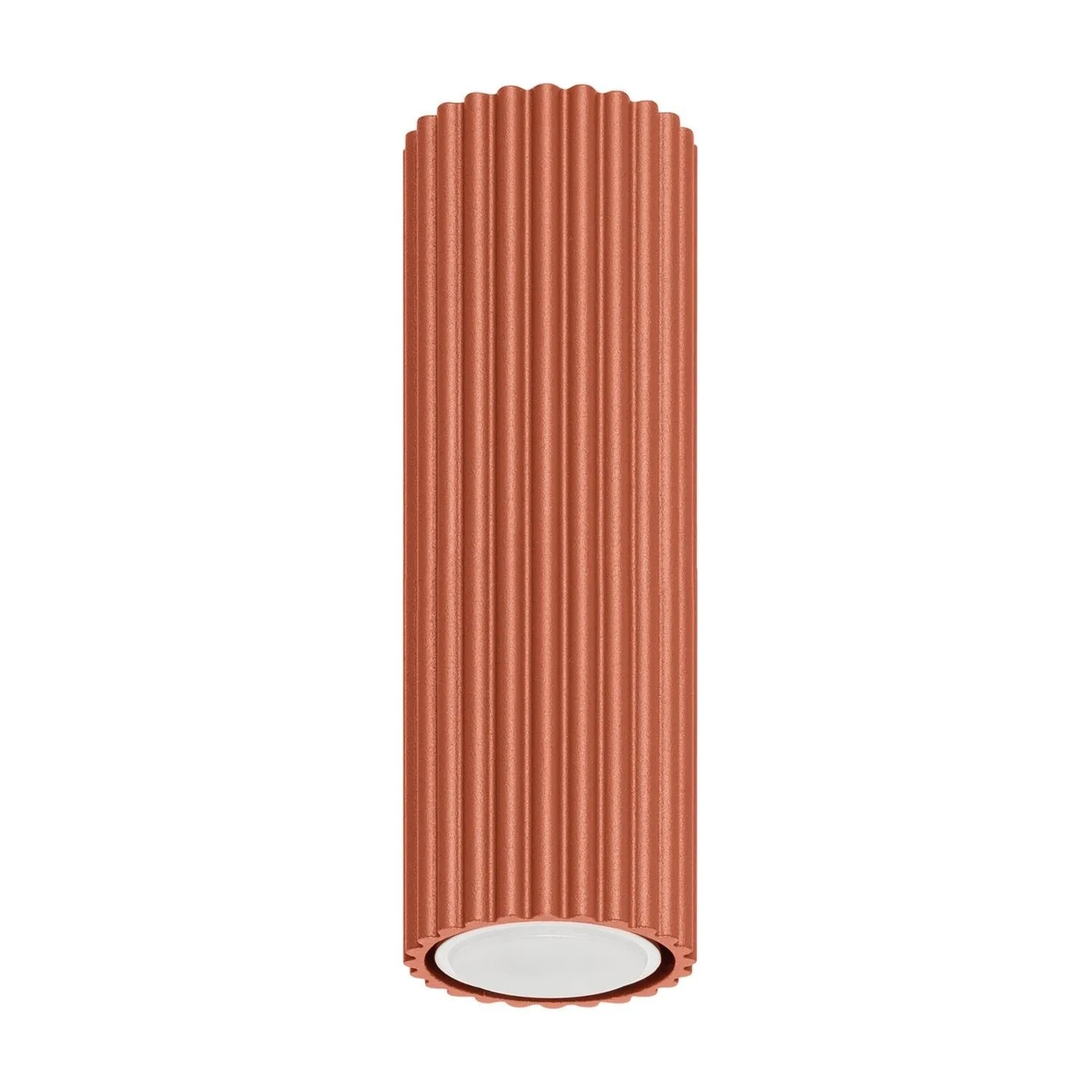 Licht-Erlebnisse Spot Lampe Rund Ø 6,5 CM 20 CM Hoch Aufputz Aluminium GU10 Modern Ockerrot