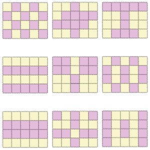 LittleTom Puzzlematte, 18-teilig, rosa & beige. Weiche Spielmatte für Babys und Kinder.
