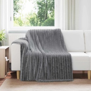 vidaXL Überwurfdecke Dunkelgrau 200 x 150 cm Fleece 42016830