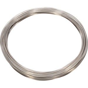 Silberner Bindedraht Profi, Ø 0,6 mm, 17 m Rolle, ideal zum Basteln und Dekorieren.