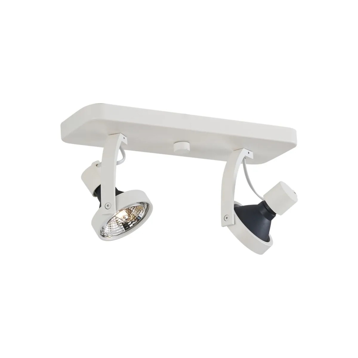 Qazqa Design Deckenstrahler Weiß GU10 70mm 2-flammig Verstellbar Vo