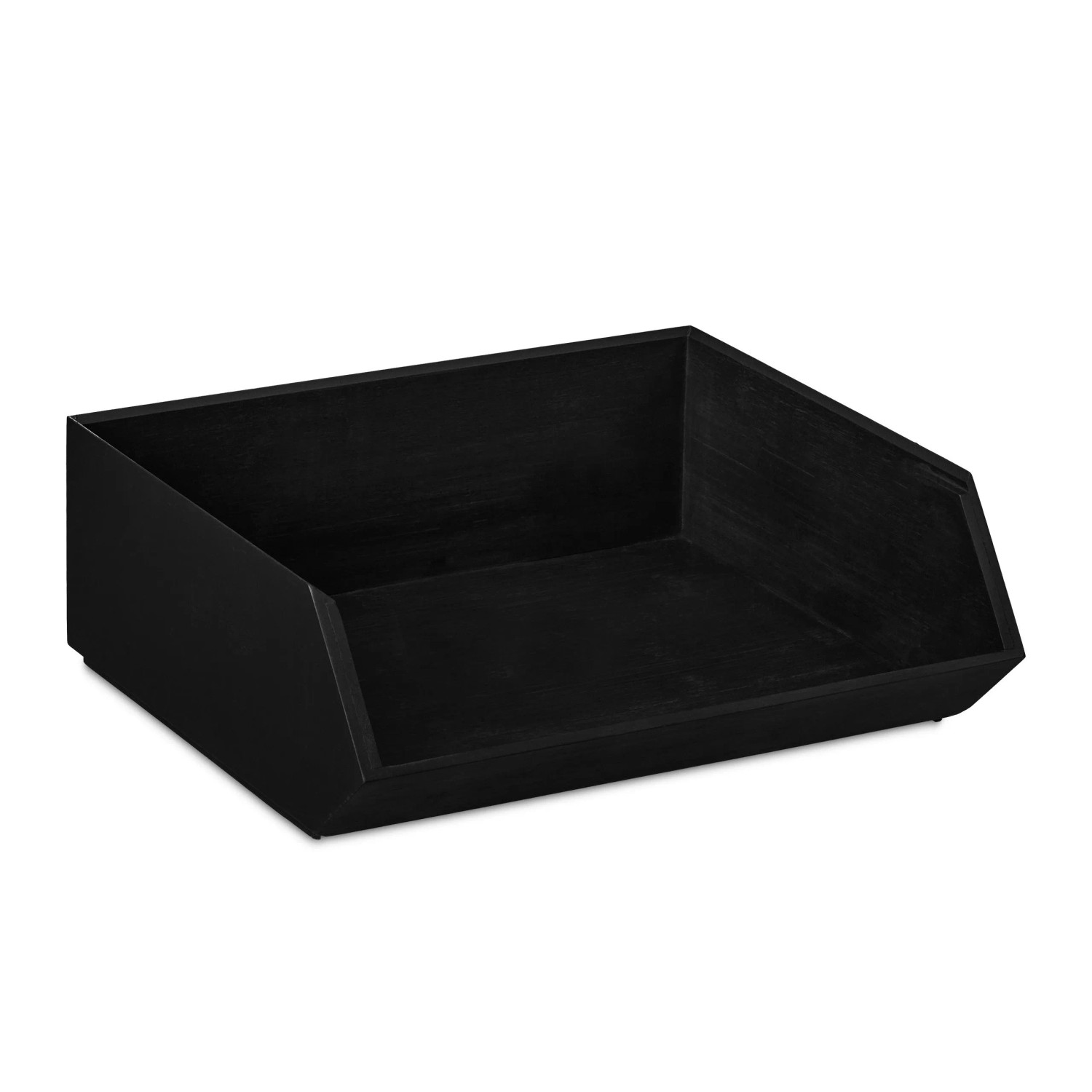 Relaxdays Schreibtischorganizer Bambus Anthrazit Stapelbar 35 cm x 31 cm x 12,5 cm