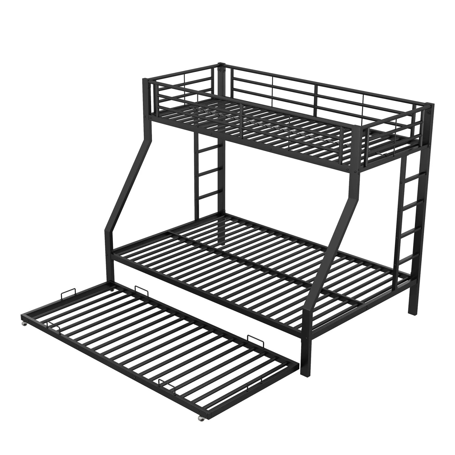 okwish Etagenbett 90×200 mit Ausziehbarem Bett mit Leiter ohne Matratze