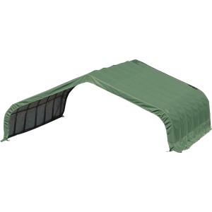 ShelterLogic Weidezelt, 680x730cm, grüne Plane, Stahlgestell. Ideal als Unterstand für Tiere oder Lagerzelt.