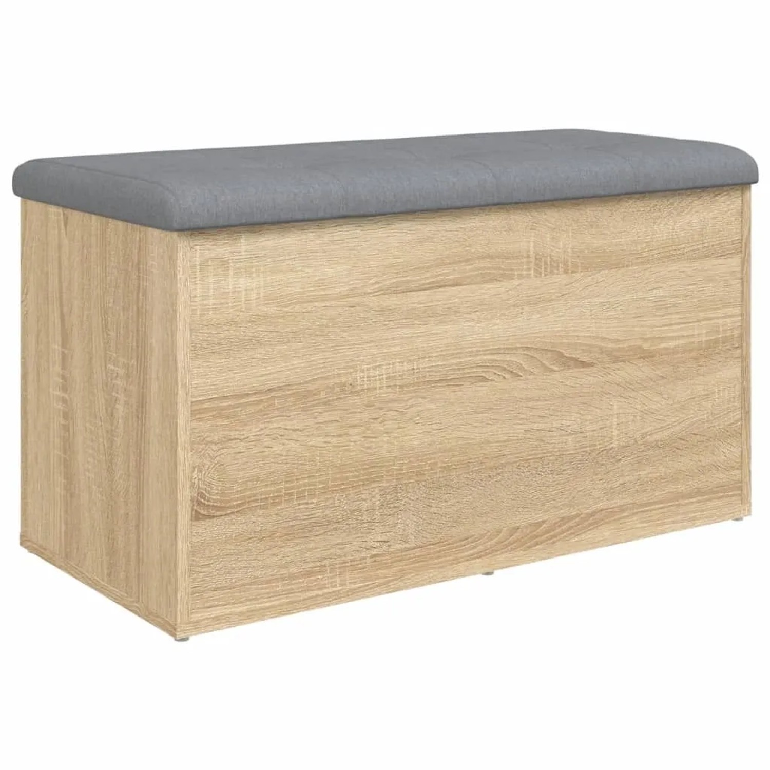 DELUKE Sitzbank JONA Mit Stauraum Sonoma-Eiche 82x42x45cm Aufbewahrungsbank Flurbank Garderobenbank