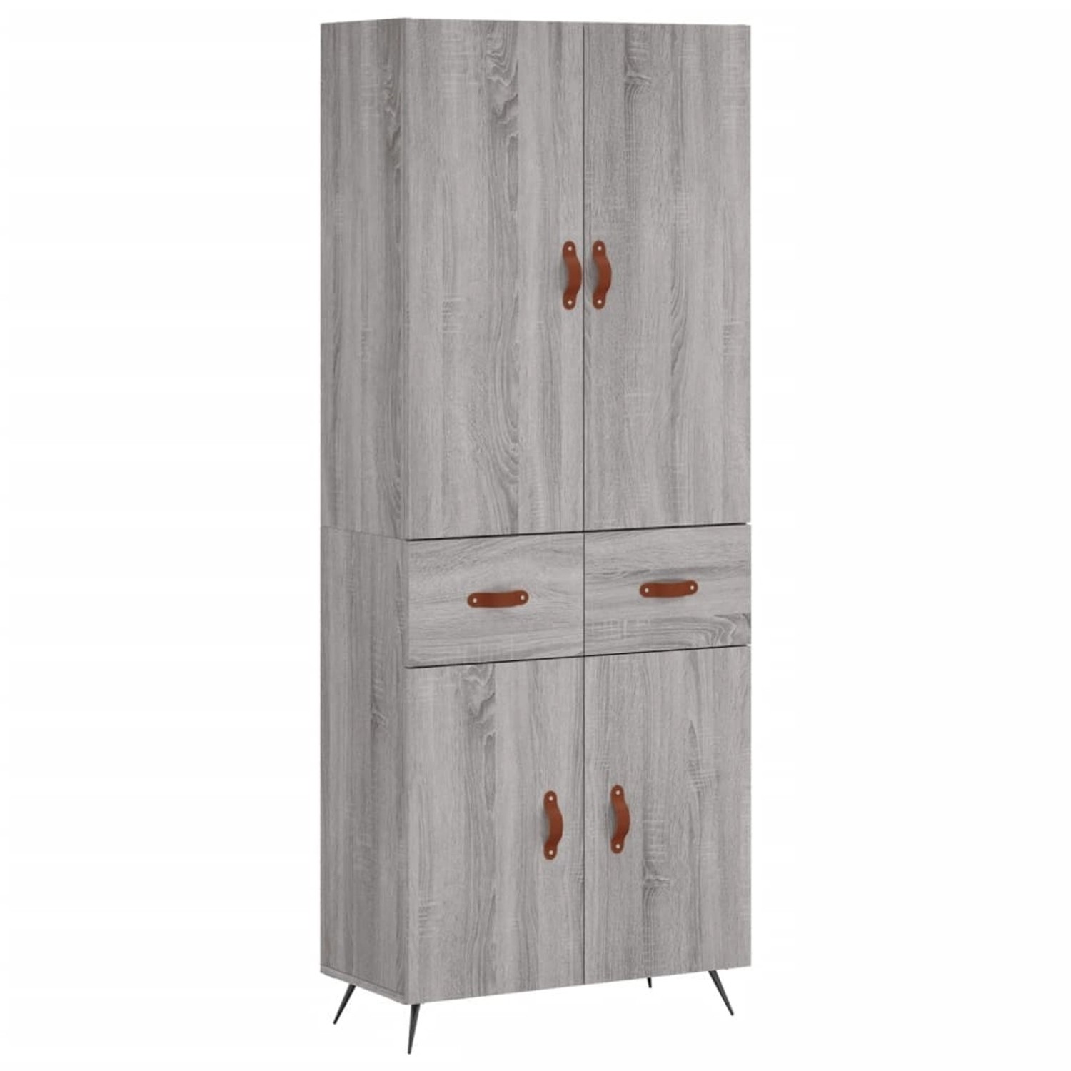 vidaXL Highboard Grau Sonoma 69,5x34x180 cm Holzwerkstoff 3198127 günstig online kaufen