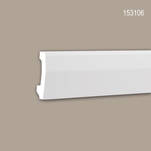 PROFHOME Sockelleisten Set, 12 weiße Zierleisten (24 m) aus Polyurethan Hartschaum.