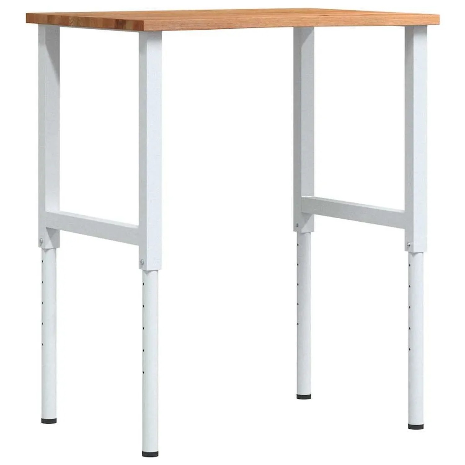 vidaXL Werkbank Hellbraun 80x60x71,5-98 cm Massivholz Eiche 3309718