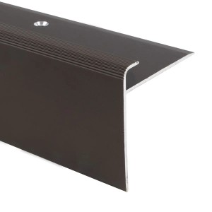 KARAT Stufenkantenprofil Safety, Form F, Bronze Dunkel, 90cm. Treppenkantenprofil aus Aluminium.