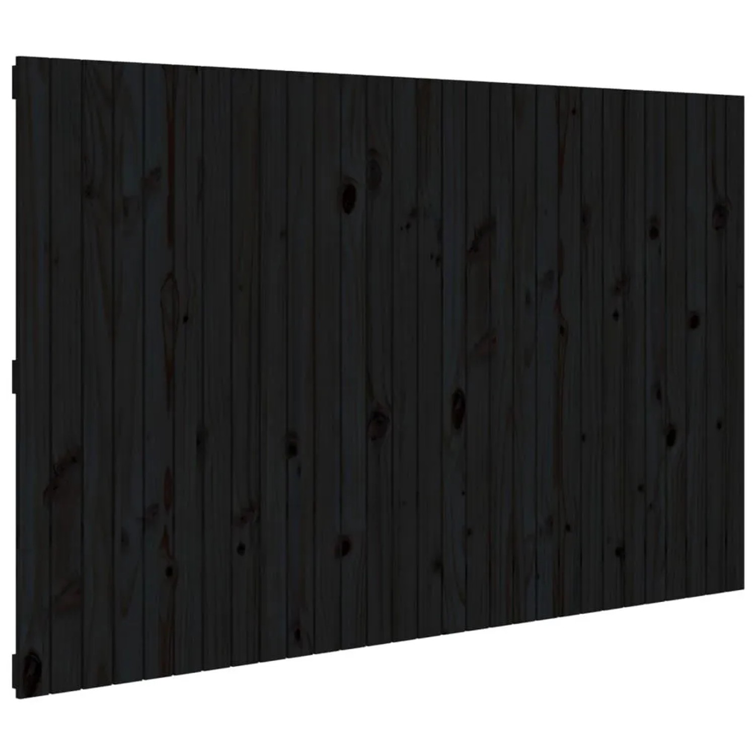vidaXL Wand-Kopfteil Schwarz 185x3x110 cm Massivholz Kiefer 824967