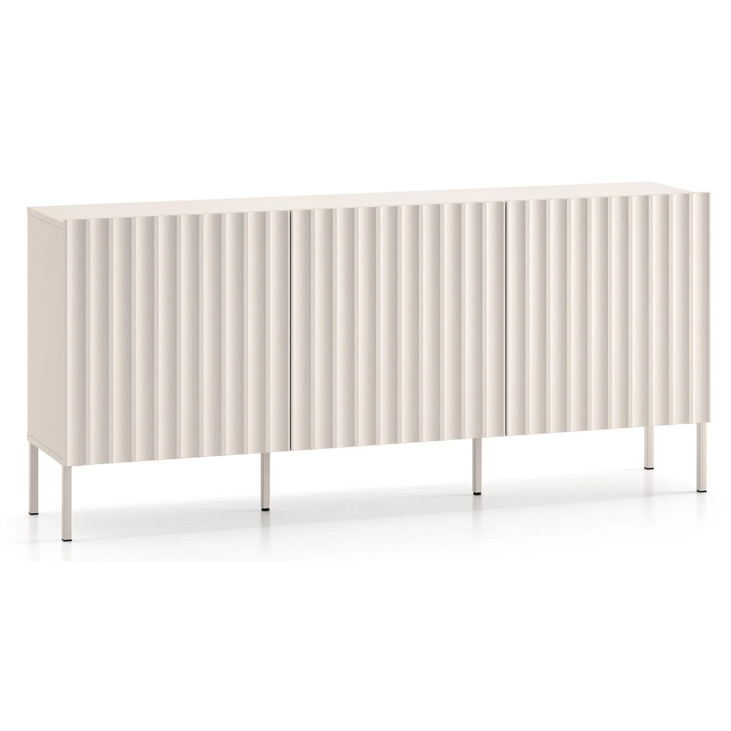 Selsey Sideboard Derriva Dreitürig mit Gerillten Fronten 170 cm Kaschmir