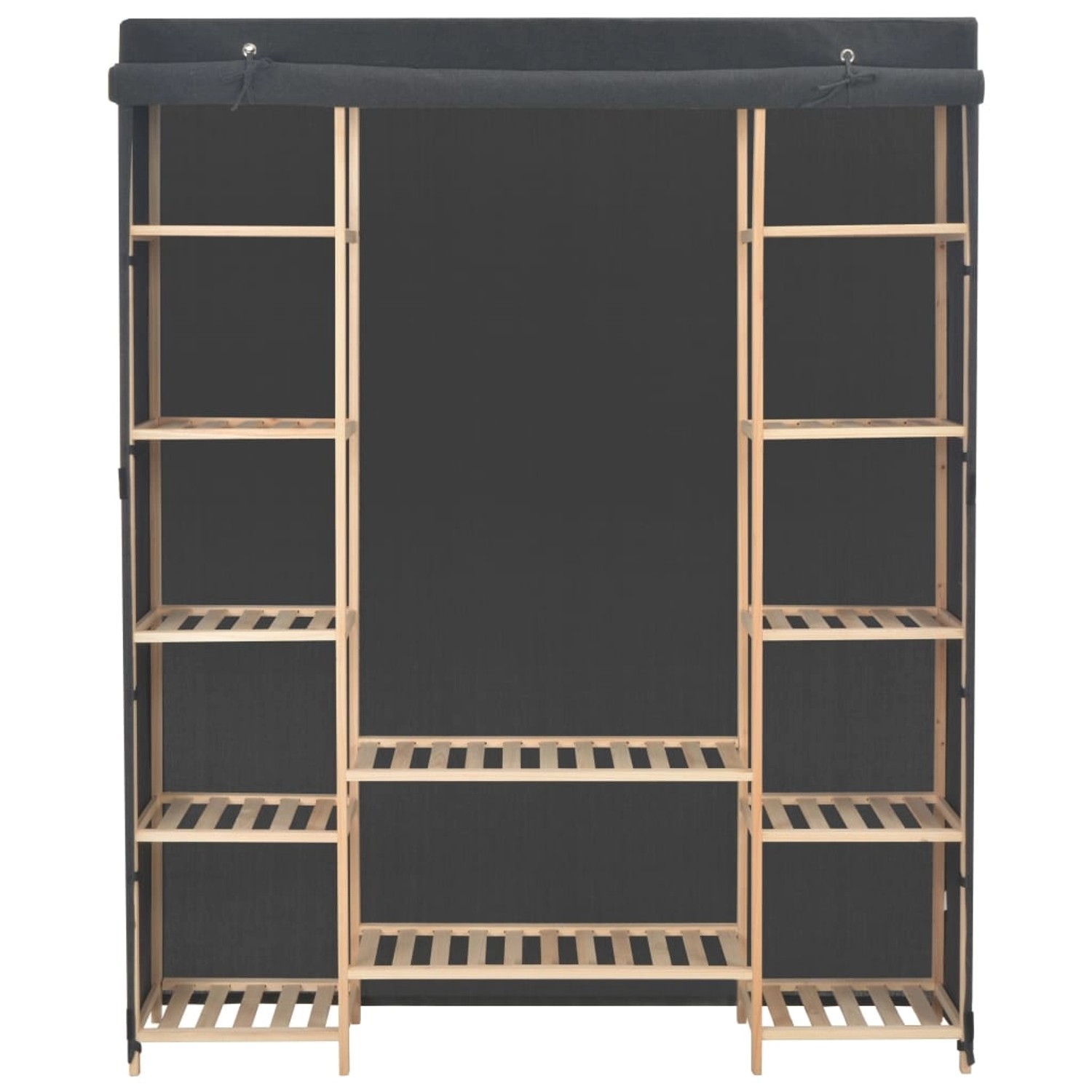 vidaXL Kleiderschrank Grau 135 x 40 x 170 cm Stoff günstig online kaufen