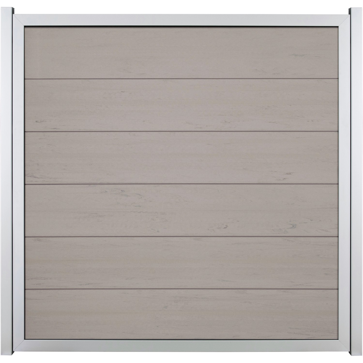 GroJaViento Zaunelement Bi-Color Sand 180 x 180 cm Rahmen: Silber