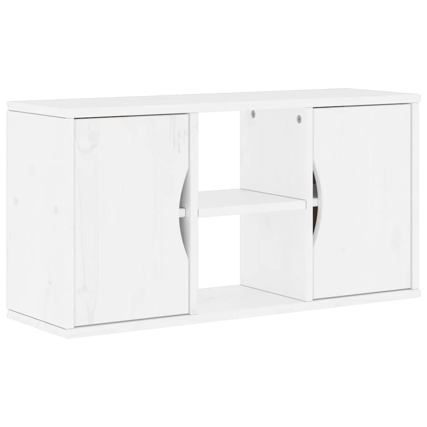 vidaXL TV-Schrank ODDA Weiß 79x24x40 cm Massivholz Kiefer 4103604