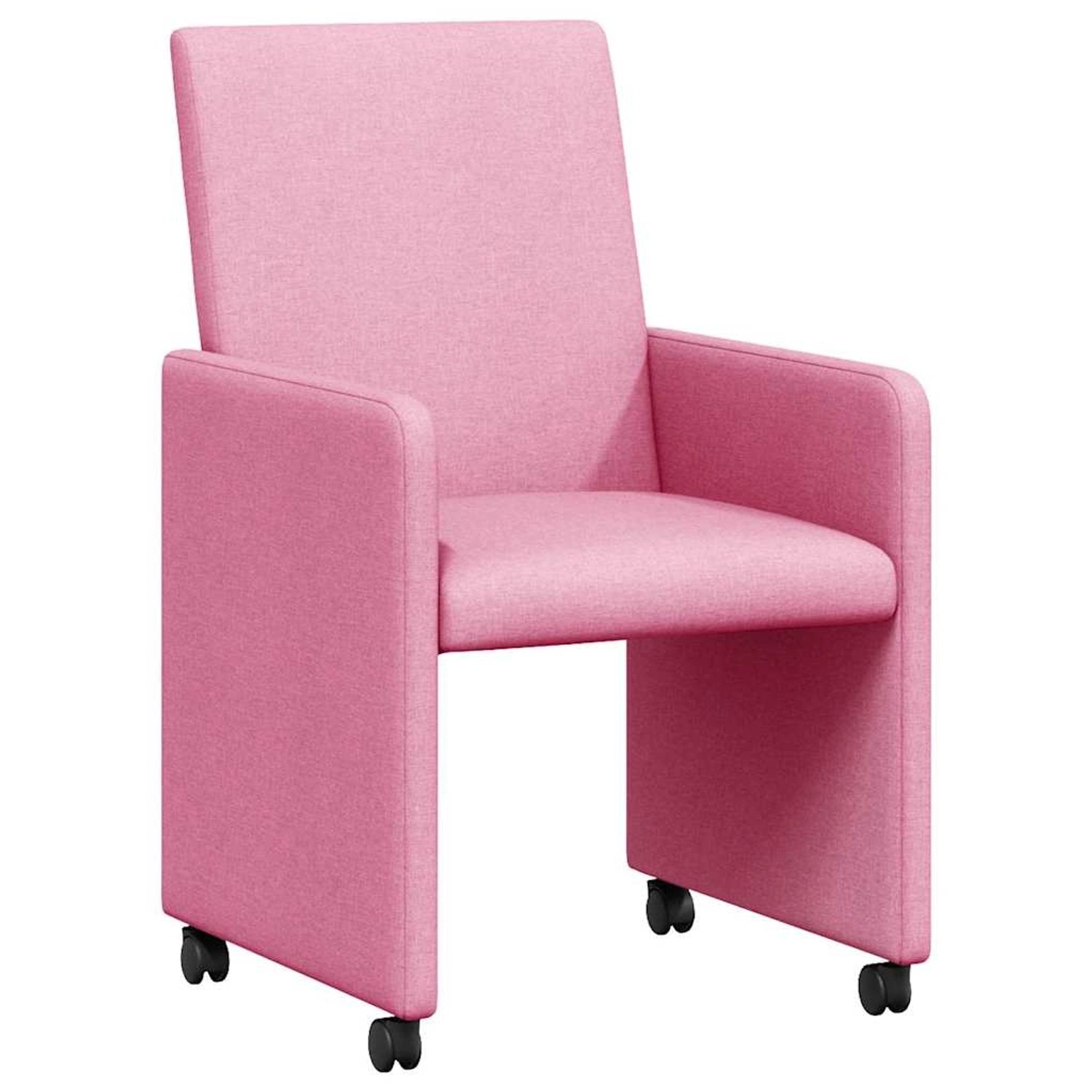 vidaXL Esszimmerstühle mit Rollen 2 Stk Rosa 57 x 66 x 94 cm Stoff 42017816 günstig online kaufen
