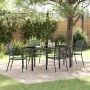 vidaXL 5-teiliges Garten-Esszimmer Set aus Stahl in Anthrazit für 4 Personen.