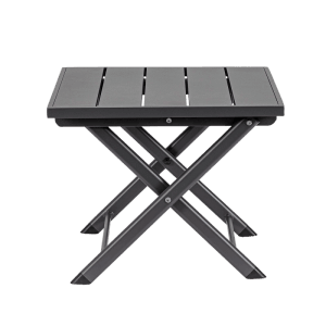 Klappbarer, grauer Beistelltisch TAYLOR für den Garten. Praktischer Gartentisch.