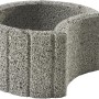 Grauer Pflanzring Groß, ca. 48x25 cm, aus Beton für Hangbefestigung und Gartengestaltung.