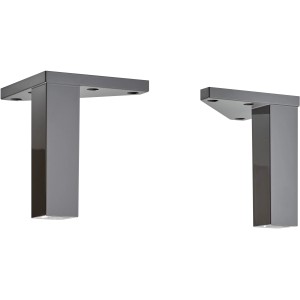 Pelipal Fuß-Set Quarzgrau, eckig, für Badmöbel Quickset 357.