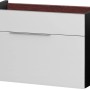 Fackelmann Waschbeckenunterschrank Kara, anthrazit/weiß, 79,5 cm breit, mit Schublade und Griffleiste.