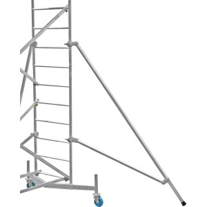 Krause ClimTec Ausleger am Gerüst für mehr Standsicherheit und größere Aufstellfläche.