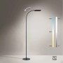 Schwarze LED Stehleuchte Kelly, dimmbar und höhenverstellbar, ideal als Leselampe.