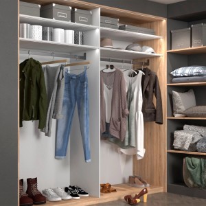 SOTECH 1 Paar Schrankstangenlager NANO Seitenlager Anbau Aluminium Massiv 75 x 20 x 10 mm für Designer Schrankrohr Titanoptik