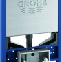 Grohe Rapid SLX Element für WC, Vorwandelement mit Spülkasten und blauem Rahmen.