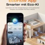 EcoFlow App auf Smartphone zeigt Energiefluss, Verbrauch und Ertrag für Balkonkraftwerk Speicher. KI-gesteuerte Überwachung.