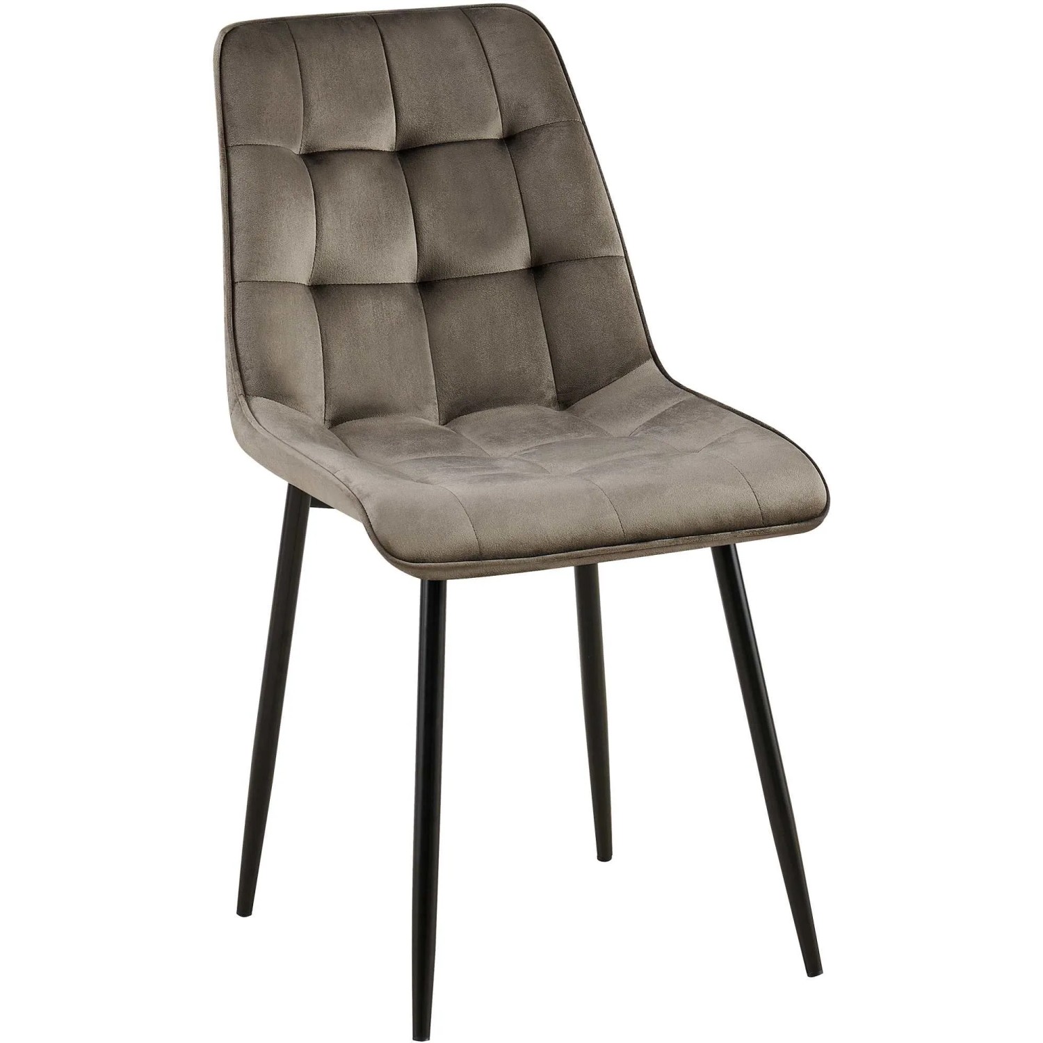 DELUKE Esszimmerstuhl DARID Samt Anthrazit 47x61x89cm Essstühle Esszimmerstühle Küchenstühle Wohnzimmerstühle