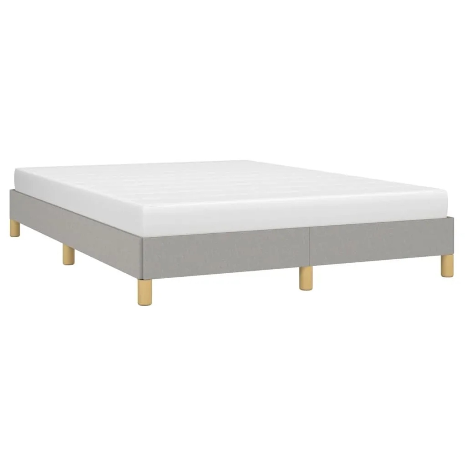 vidaXL Bettgestell ohne Matratze Hellgrau 140x200 cm Stoff 346818
