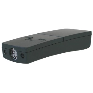 Blanko Hundeschreck Ultraschall 3-in-1: Dunkelgraues Gerät zur Hundeabwehr und -training.