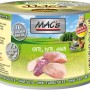 Mac's Katzen-Nassfutter Ente, Pute, Huhn, 200g Dose. Getreidefreies Alleinfutter mit hohem Fleischanteil.