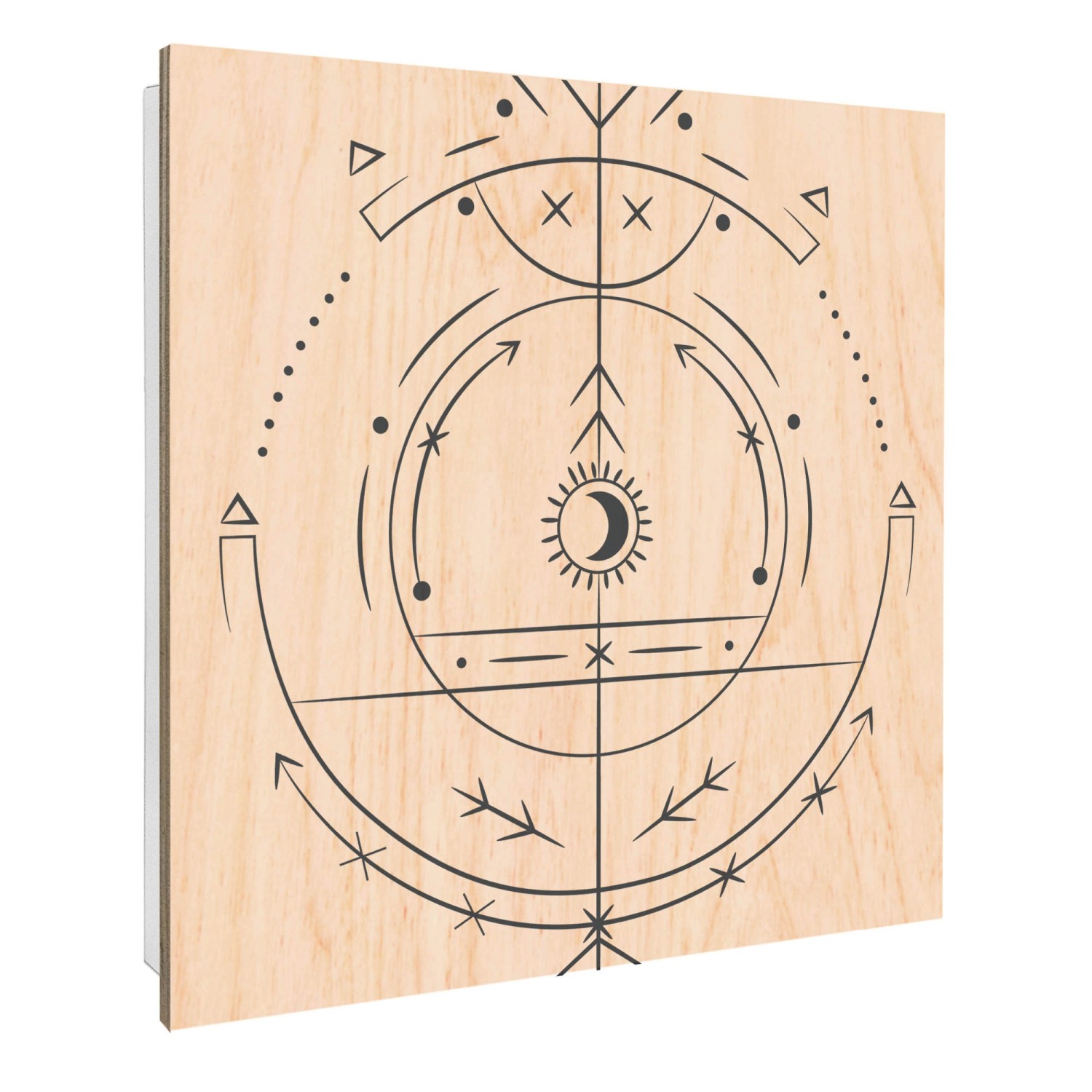 Banjado Großer Schlüsselbox Holz 30x30cm Weiß Scharnier Rechts 50 Haken Sch günstig online kaufen