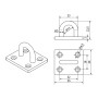 SOTECH Befestigungsöse Halte Öse 35 x 30 x 22,5 mm Aus Edelstahl V2A SS304 Schwarz_6