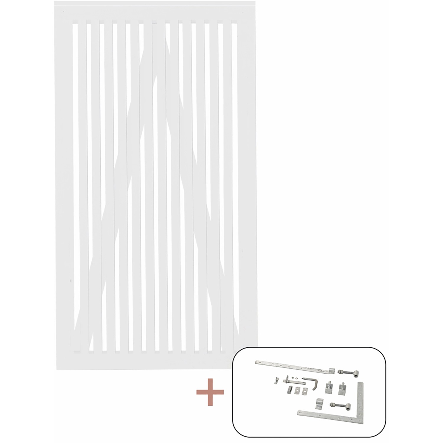 Einzeltor Sendai Nadelholz Weiß 100 cm x 180 cm günstig online kaufen
